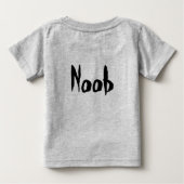 Gamer's Baby Creeper - Noob in zwart (Achterkant)