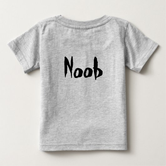 Gamer's Baby Creeper - Noob in zwart (Achterkant)