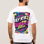 Gamer's Bliss T-Shirt Design (Zazzle) Verhoog je n (Achterkant)