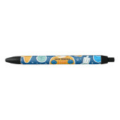 Gamers Blue Video Game Patroon op maat Zwarte Inkt Pen (Voorkant)