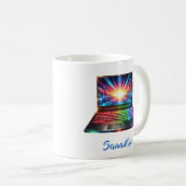 Gamers computer heldere kleuren spelen station koffiemok (Voorkant rechts)