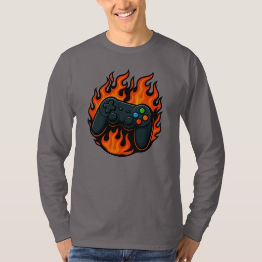 Gamers Console T-shirt met lange mouwen (Voorkant)