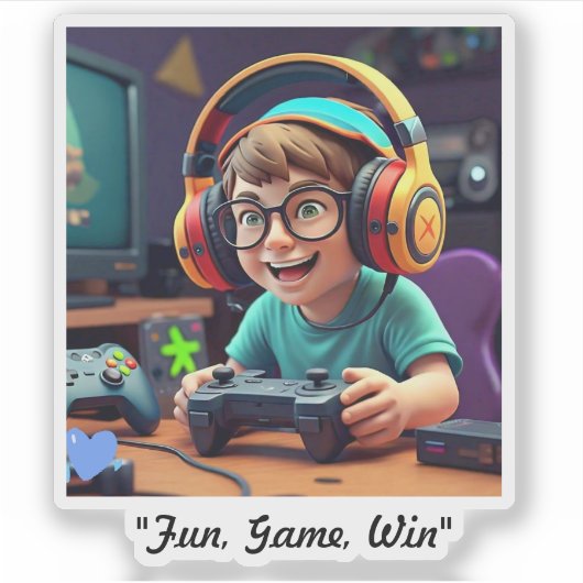 "Gamer's Delight" Sticker (Voorkant)