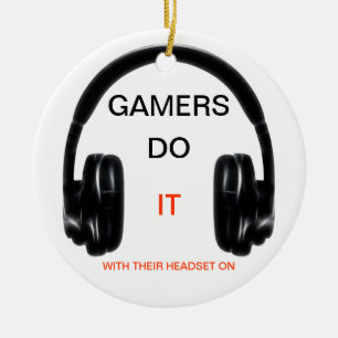 Gamers doen het... Met hun headset aan! Keramisch Ornament