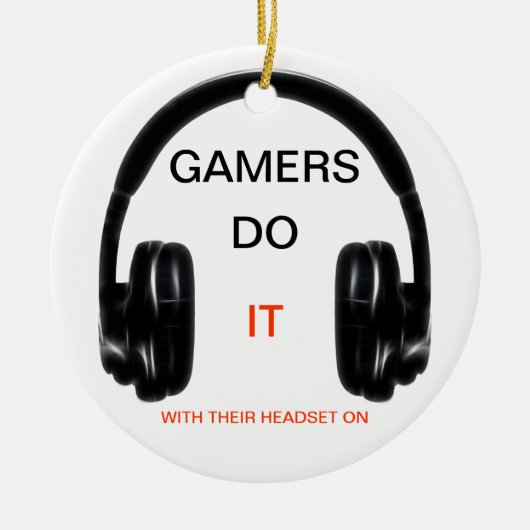 Gamers doen het... Met hun headset aan! Keramisch Ornament (Voorkant)