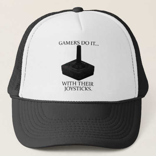 Gamers Doen Het... Met Hun Joysticks. Trucker Pet (Voorkant)