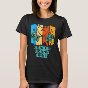 Gamers Gaan Gamen  Gamen Humor Game Speler Video  T-shirt