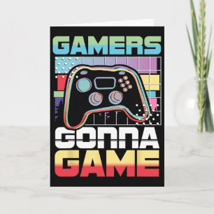 Gamers Gaan Gamen Videospel Speler Gamen Grappig Kaart