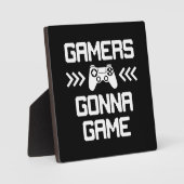 Gamers gaan games spelen - Grappig videogamer, gam Fotoplaat (Voorkant)