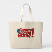 Gamers Game Epic Boardgame Slogan Grote Tote Bag (Achterkant)
