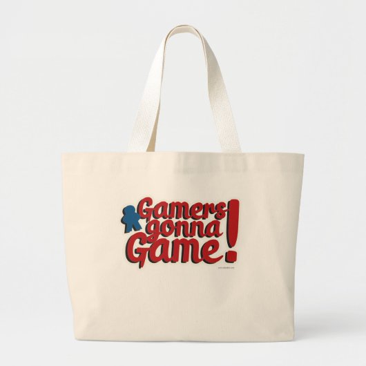 Gamers Game Epic Boardgame Slogan Grote Tote Bag (Voorkant)