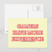 Gamers hebben meer ervaring briefkaart (Voorkant / Achterkant)