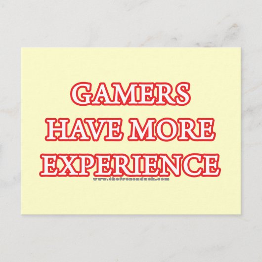 Gamers hebben meer ervaring briefkaart (Voorkant)
