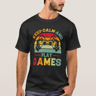 Gamers houden rustig en spelen videogames grappig t-shirt