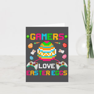 Gamers houden van Pasen Eieren Pasen Dag Voor Tien Kaart