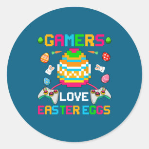 Gamers houden van Pasen Eieren Pasen Dag Voor Tien Ronde Sticker