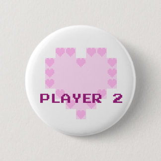Gamers in liefde - Speler 2 Ronde Button 5,7 Cm