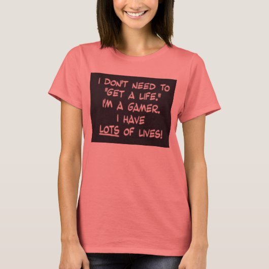 Gamers leven t-shirt (Voorkant)