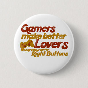 Gamers maken betere liefhebbers ronde button 5,7 cm