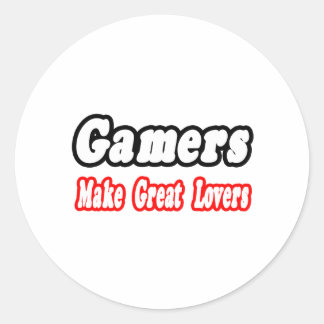Gamers maken geweldige liefhebbers ronde sticker