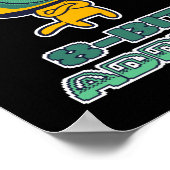 Gamers met 8 bits Addicate Retro Gaming Poster (Hoek)