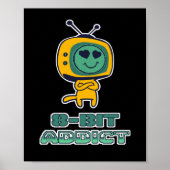 Gamers met 8 bits Addicate Retro Gaming Poster (Voorkant)