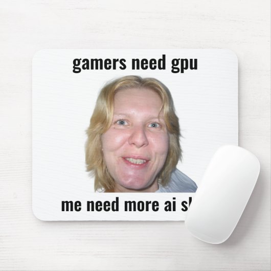 Gamers Need GPU Grappige Meme Muismat (Met muis)