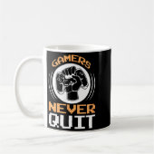 Gamers Never Quit Funny Gaming Quotes Gift For Gam Koffiemok (Links)