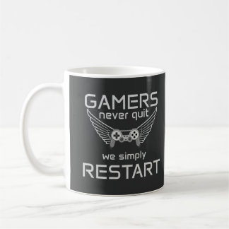 Gamers Never Quit Retro Quote Koffiemok