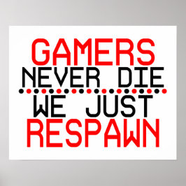 Gamers opnieuw ingesteld poster