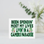 Gamers Paradise Briefkaart (Staand voorkant)