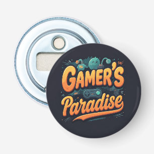 Gamer's Paradise Button Flesopener