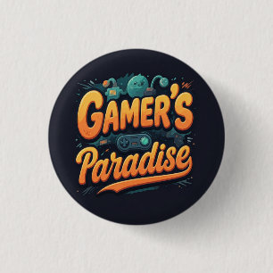 Gamer's Paradise Ronde Button 3,2 Cm