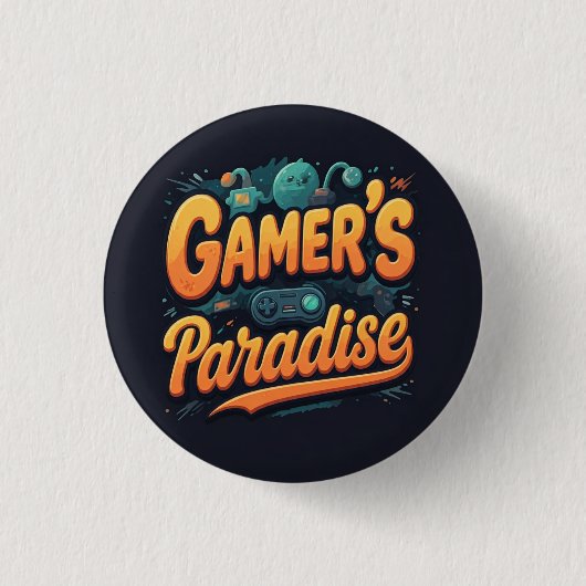 Gamer's Paradise Ronde Button 3,2 Cm (Voorkant)