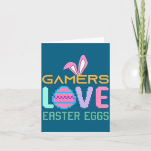 Gamers Pasen Eieren Vintage Videospellen Konijneno Kaart