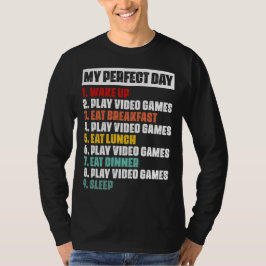 Gamer's perfecte dag basishoes met lange mouwen t-shirt