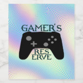 Gamer's Reserve Wijn Etiket (Enkel label)
