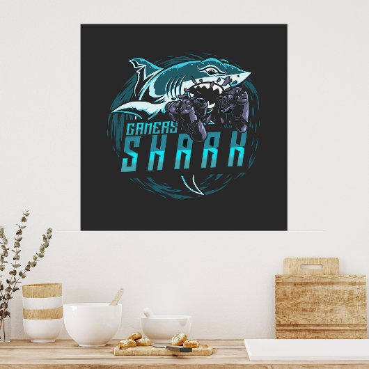 Gamers Shark | Gokken Poster (Keuken)