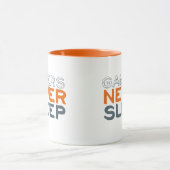 Gamers slapen nooit grappig Mug Oranje Ringer Mok (Midden)