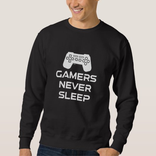 Gamers slapen nooit trui (Voorkant)