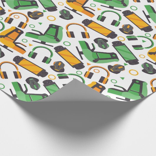 Gamers spelen cadeaupapier (Hoek)