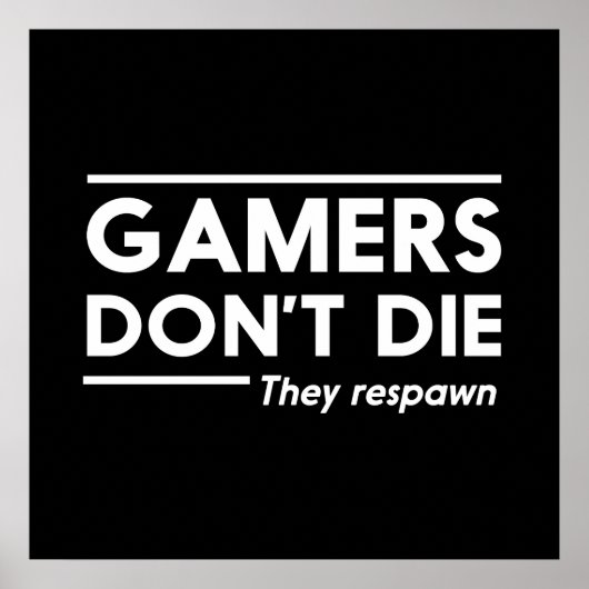 Gamers sterven niet poster (Voorkant)