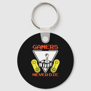 Gamers Sterven Nooit Funny Gaming Quotes Geweldig Sleutelhanger