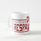 Gamers sterven nooit - Stijl 2 Koffiemok (Voorkant links)