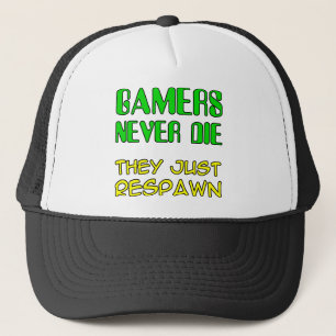 Gamers Sterven Nooit Ze Respawn Grappige Balaclava Trucker Pet