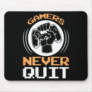Gamers stoppen nooit Leuke Gaming Quotes Cadeau vo Muismat