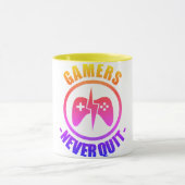 gamers stoppen nooit mok (Midden)