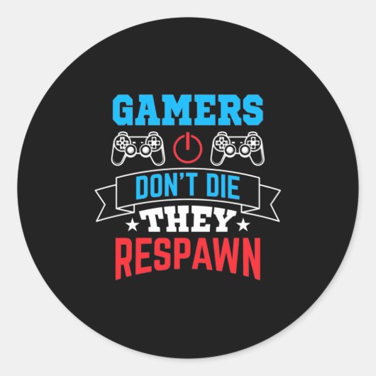 Gamers They Ronde Sticker (Voorkant)