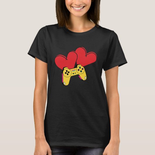 Gamers Valentine  Valentine's Day for Gamers T-shirt (Voorkant)