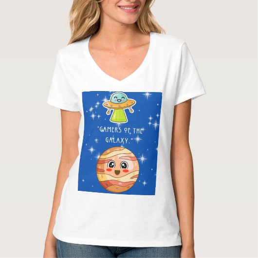 GAMERS VAN DE GALAXY T-SHIRT (Voorkant)